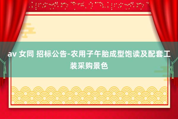 av 女同 招标公告-农用子午胎成型饱读及配套工装采购景色