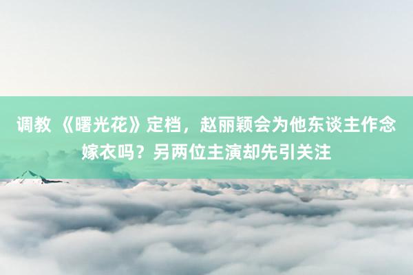 调教 《曙光花》定档，赵丽颖会为他东谈主作念嫁衣吗？另两位主演却先引关注