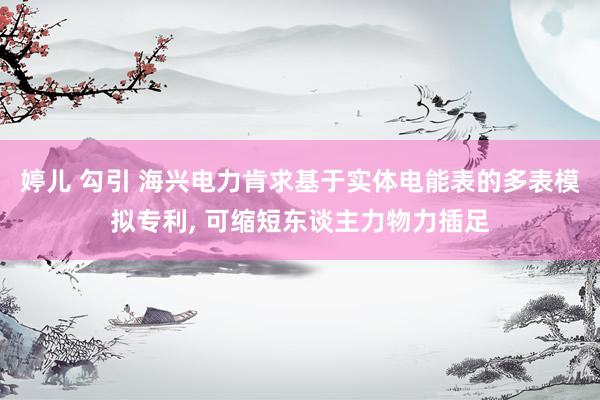 婷儿 勾引 海兴电力肯求基于实体电能表的多表模拟专利， 可缩短东谈主力物力插足