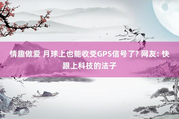 情趣做爱 月球上也能收受GPS信号了? 网友: 快跟上科技的法子