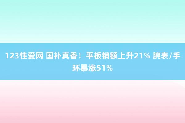 123性爱网 国补真香！平板销额上升21% 腕表/手环暴涨51%